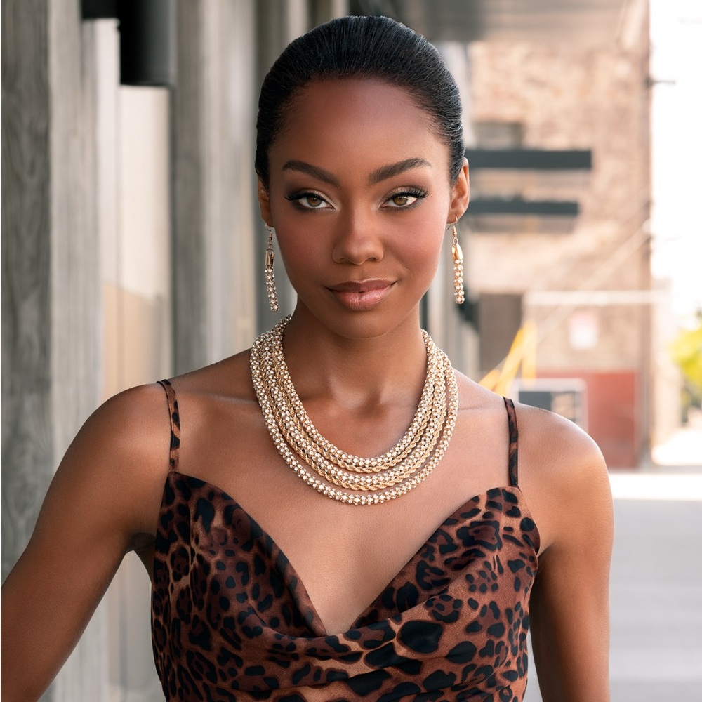 Leopard Print Cowl Neck Dress